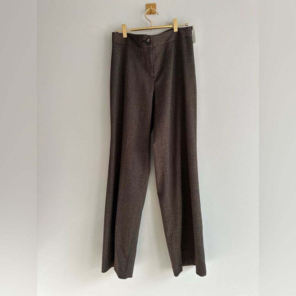 Vintage CAbi Brown Herringbone Dress Pants | 90s minimalist style Size 4 NWT